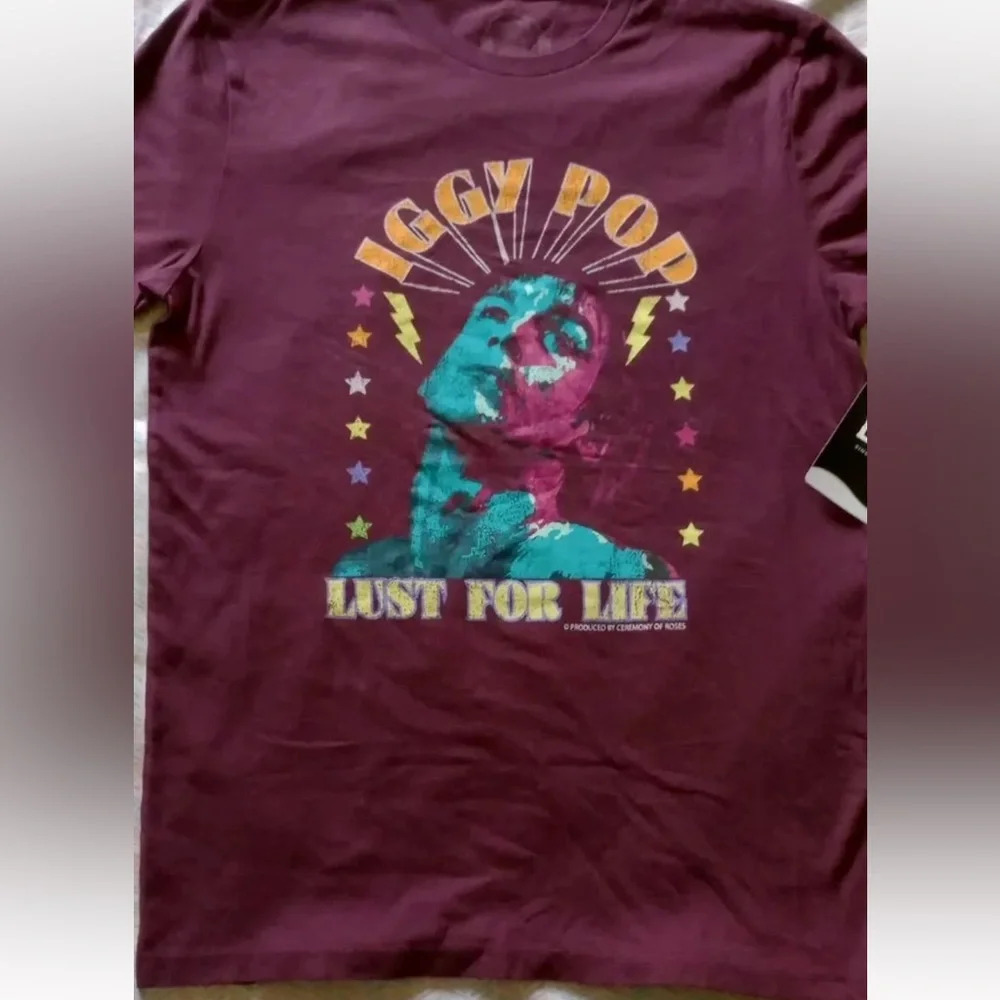 Lee Iggy Pop Lust For Life Men’s T Shirt Small Regular Fit Graphic Tee NWT - Picture 2 of 4